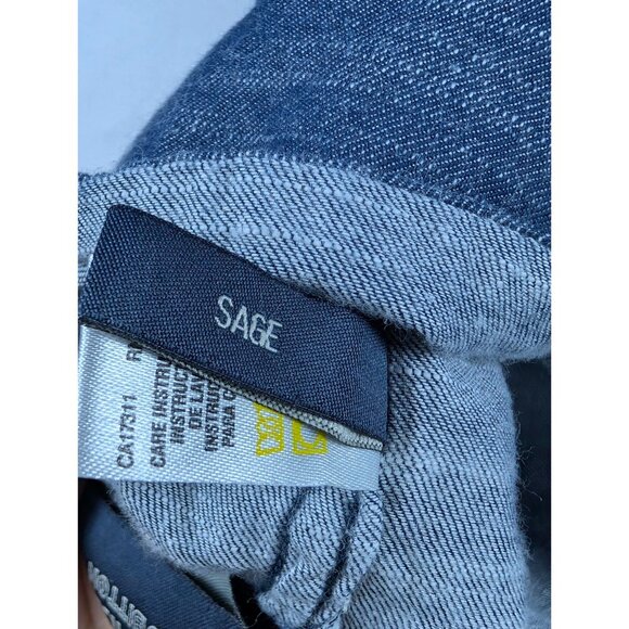 Buffalo David Bitton Mens Large Blue Denim Metal Button Up Long Sleeve Shirt - Picture 14 of 15